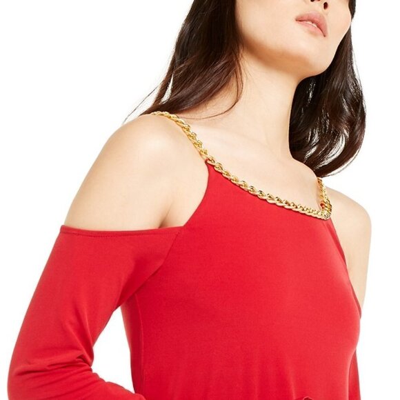 A100 Michael Kors Cold-Shoulder Ruffled Dress - M - Picture 3 of 3